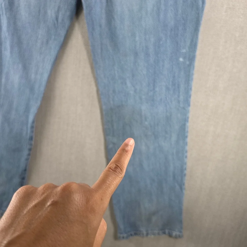 Talbots Jeans Mens 36x32 Blue Light Wash Straight Leg Denim‎ Casual G01-1405